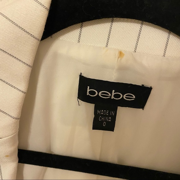 BEBE white striped blazer - Picture 4 of 5
